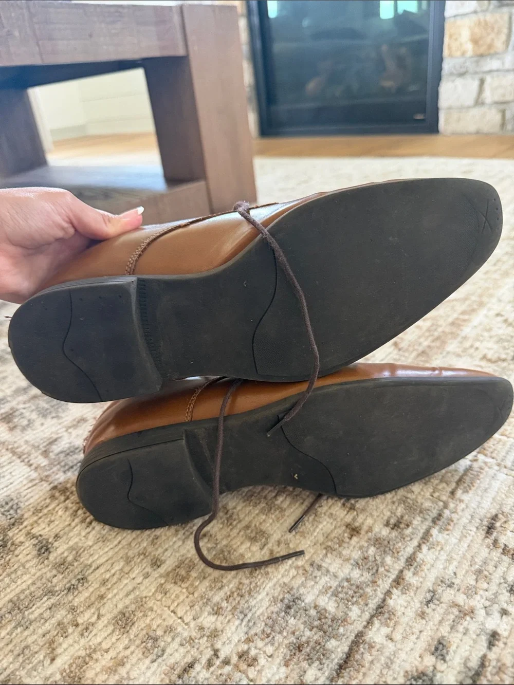 Abound Men's Cognac Leather Oxfords